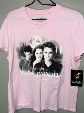 Twilight Saga New Moon Pink Graphic Tee